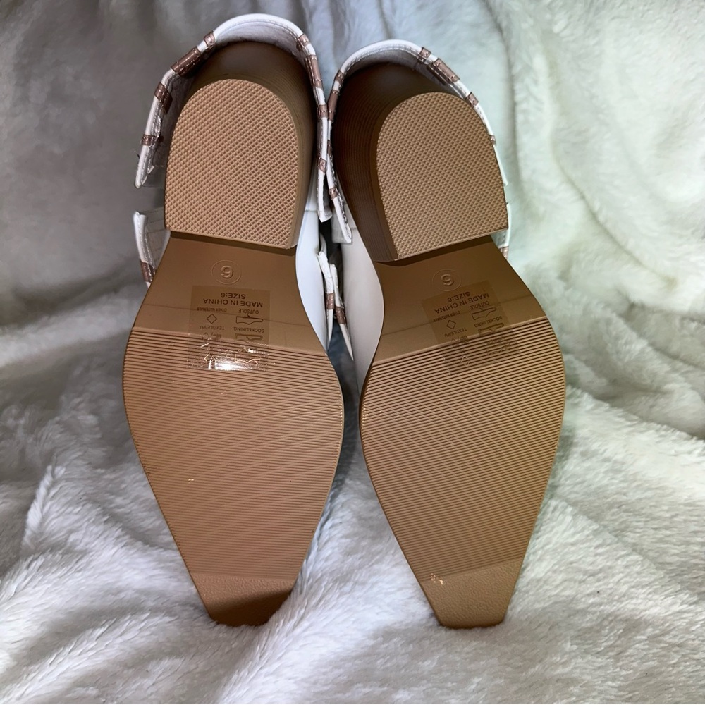 Azalea Wang Esperanza Cowboy Heeled Boot White Beige 6 Bohemian Country Concert - Picture 11 of 14